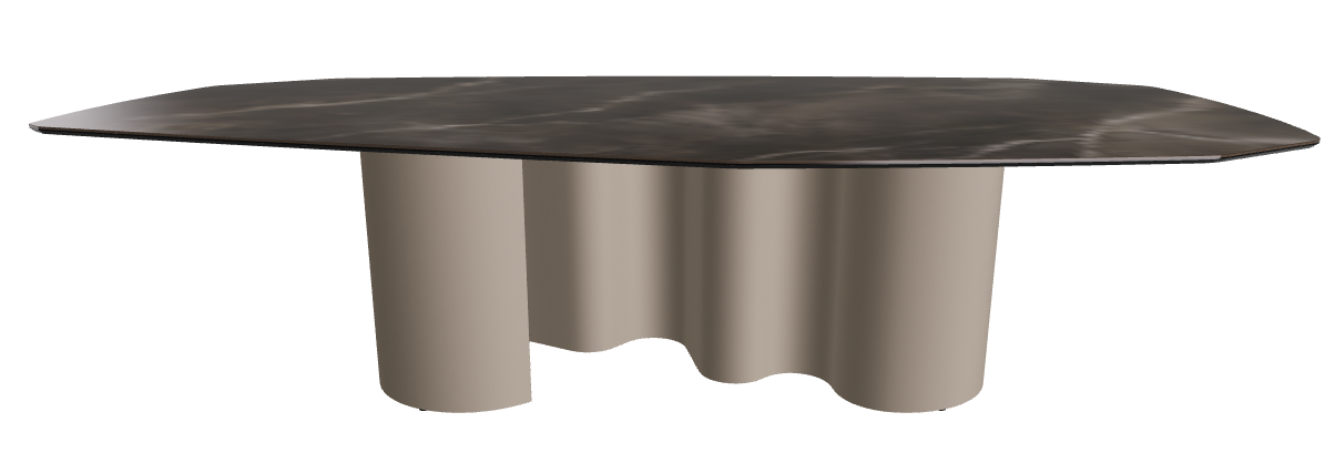 300x130x74h Polygon Shaped_Andromeda_Titanium Embossed