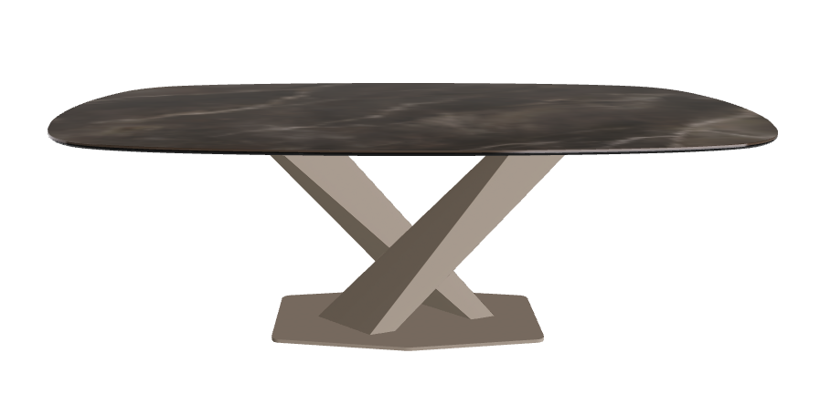 Cattelan Italia Stratos Keramik Biscuit Shaped Dining Table – 200x120x75h