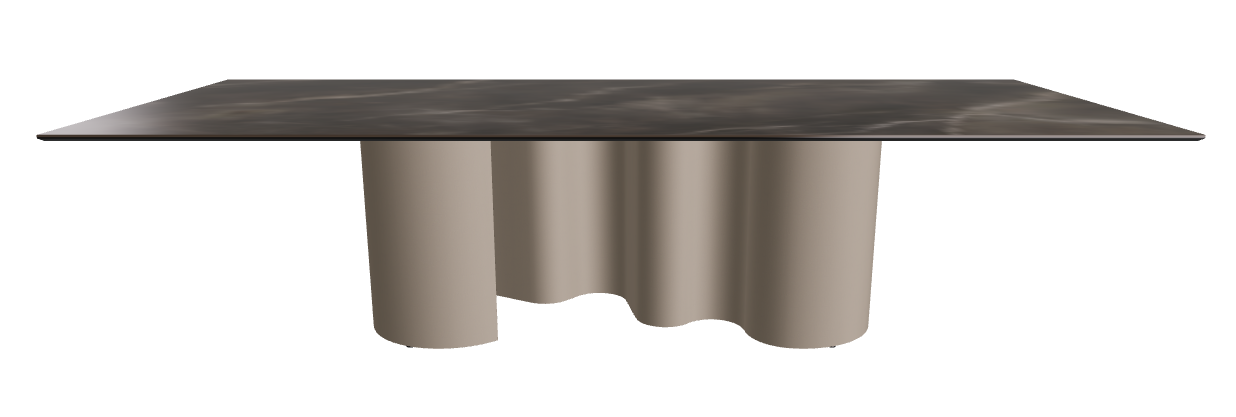 300x120x74h Rectangle Shaped_Andromeda_Titanium Embossed