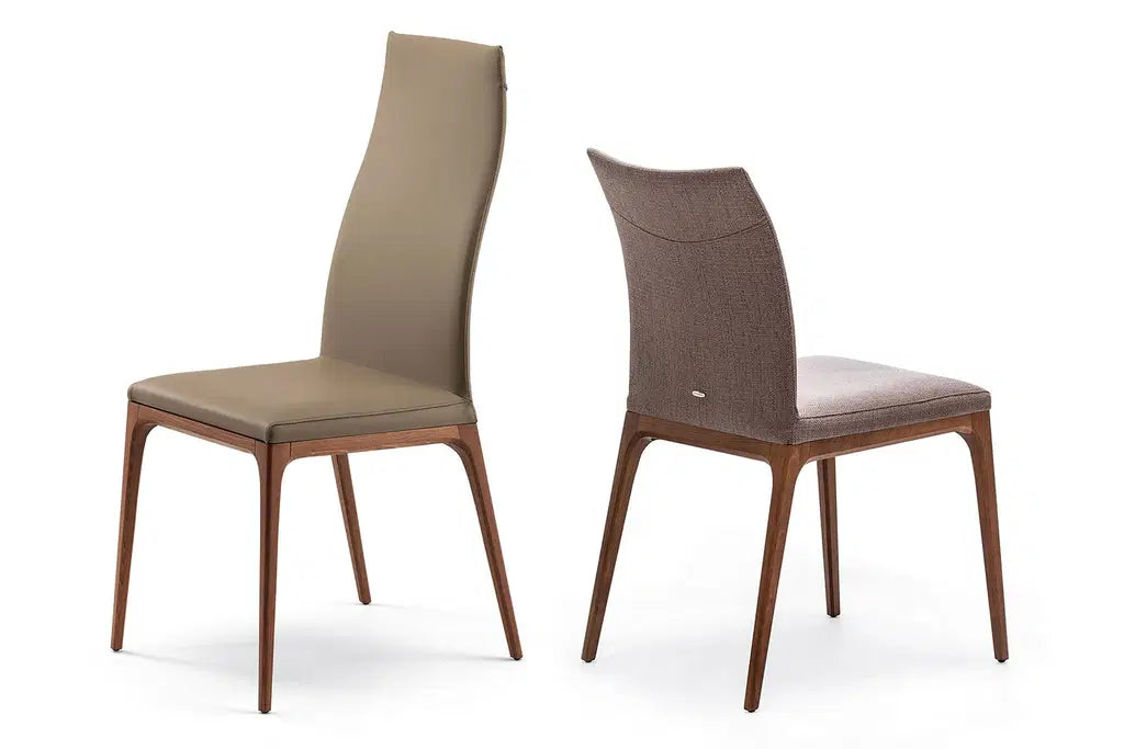 Cattelan Italia Arcadia High Back Dining Chair – Fabric, Micro Nubuk & Synthetic Leather