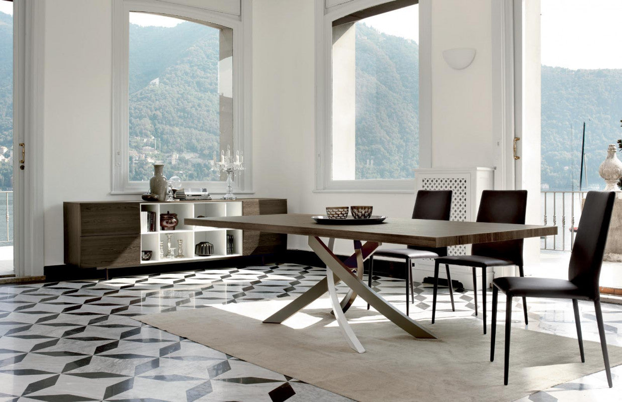 Bontempi Artistico Fixed Rectangular Dining Table with Length 200 cm and Width 106 cm and Height 75 cm