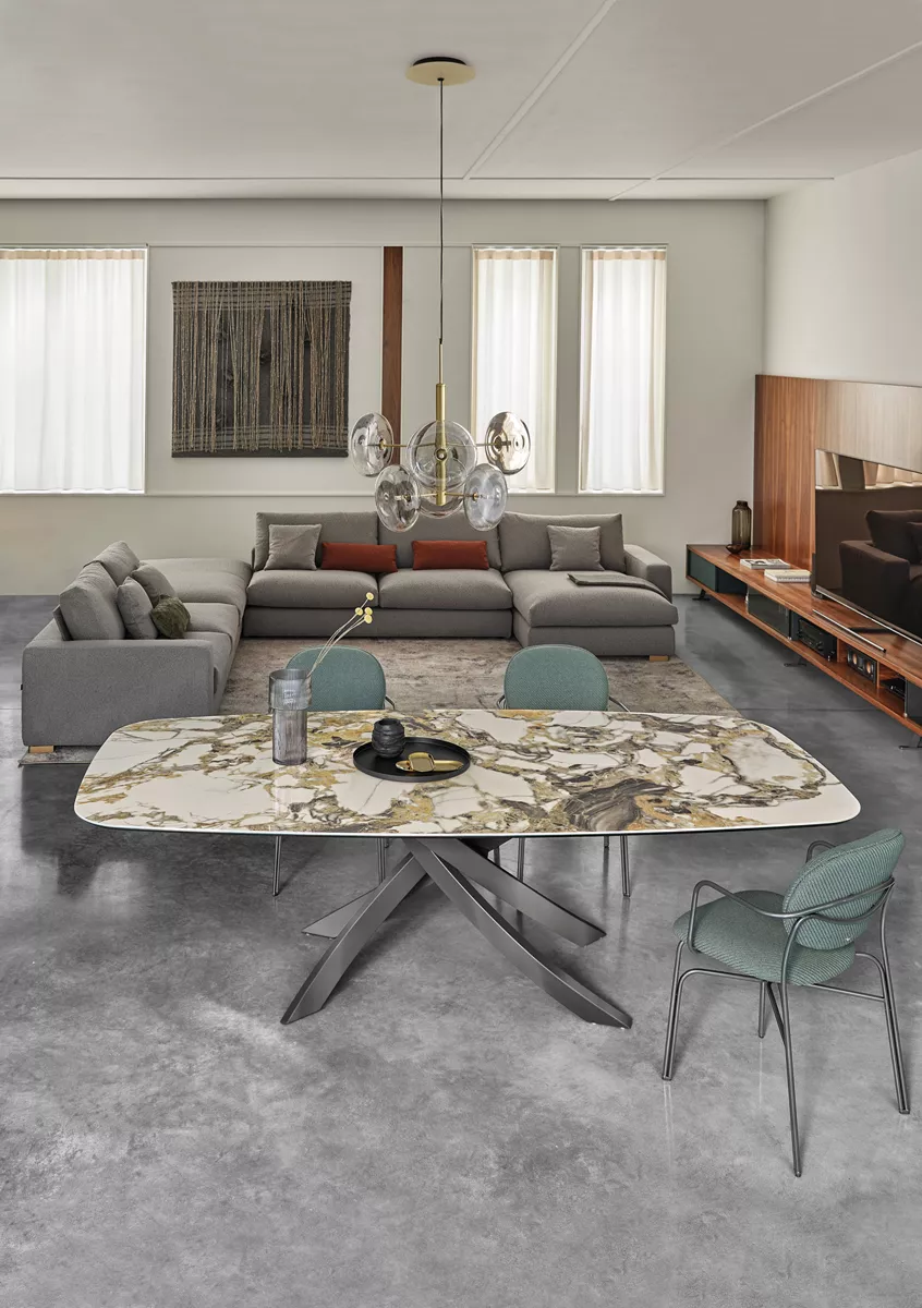 Bontempi casa Artistico 53.64 Barrel Extendable Dining Table