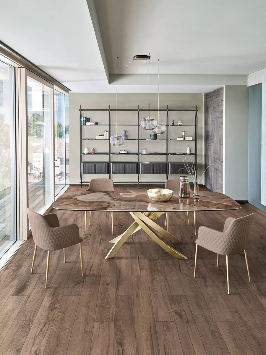 Bontempi casa Artistico 53.64 Barrel Extendable Dining Table