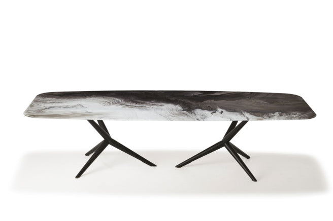 Cattelan Italia Atlantis Crystalart Rectangular & Barrel-Shaped Dining Table