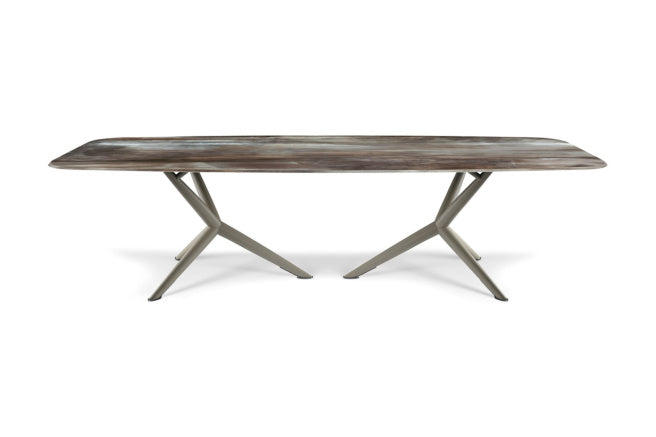 Cattelan Italia Atlantis Crystalart Rectangular & Barrel-Shaped Dining Table