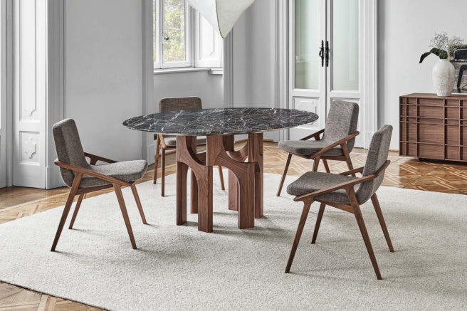 Porada Augusto Marble Round Dining Table