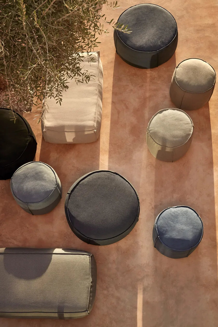 Manutti Touch Rectangular Pouf with 112 cm Width and 65 cm Depth