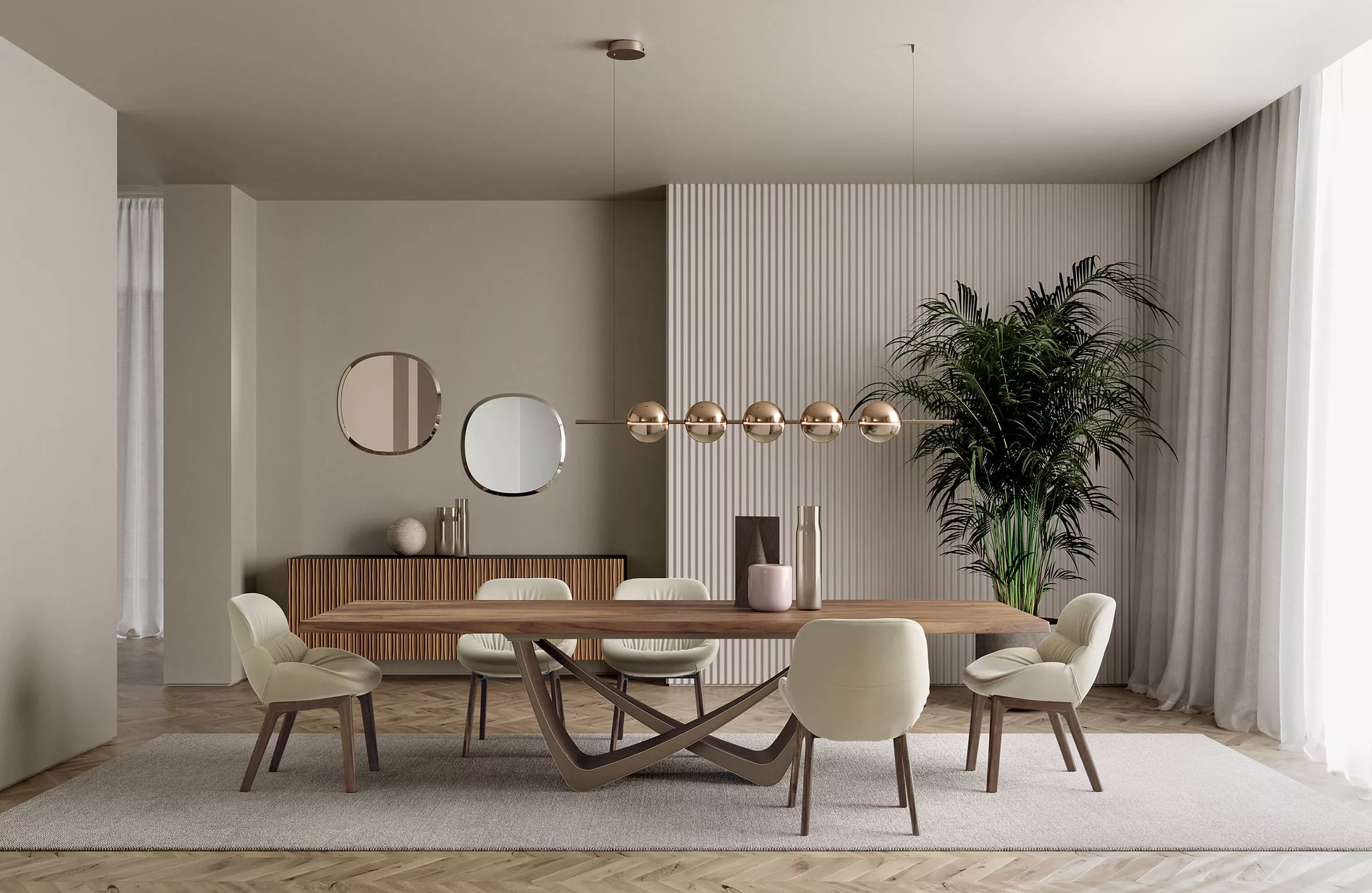 Bach Designer Dining Table – Rectangular Fixed (Multiple Sizes)