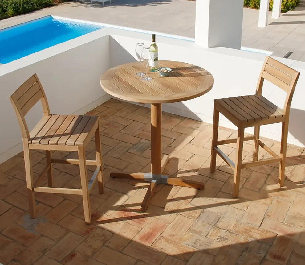 Barlow Tyrie Bermuda High Dining Table 90 Circular