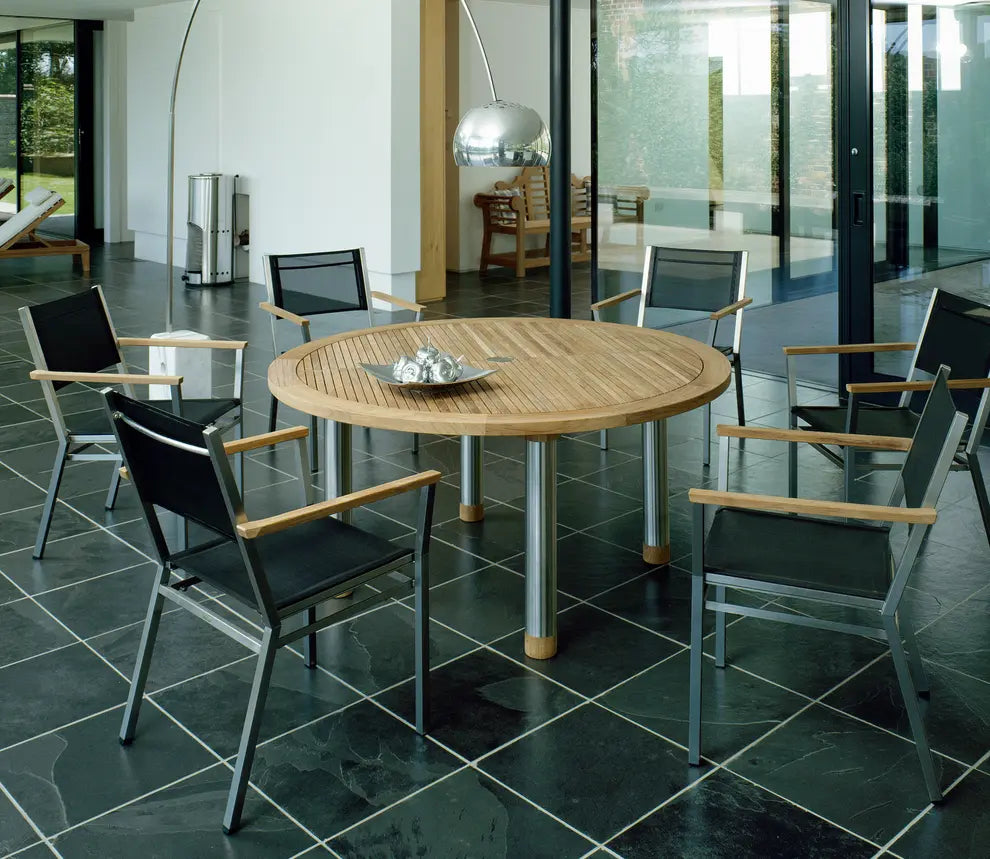 Barlow Tyrie Equinox Dining Table 150 Ø Circular With Teak Top