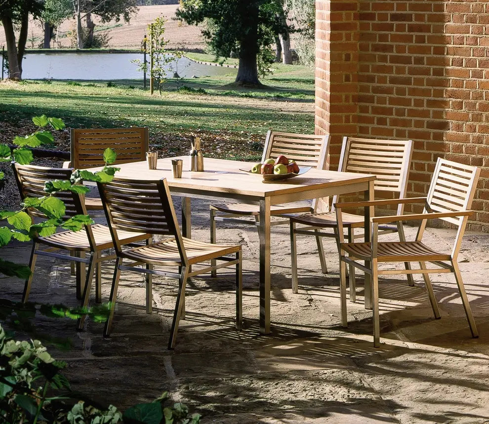 Barlow Tyrie Equinox Dining Table 150 Rectangular Teak Top