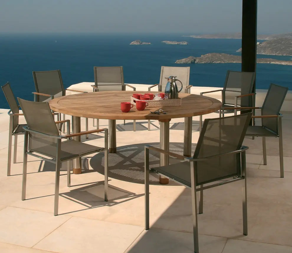 Barlow Tyrie Equinox Dining Table 180 Ø Circular With Teak Top