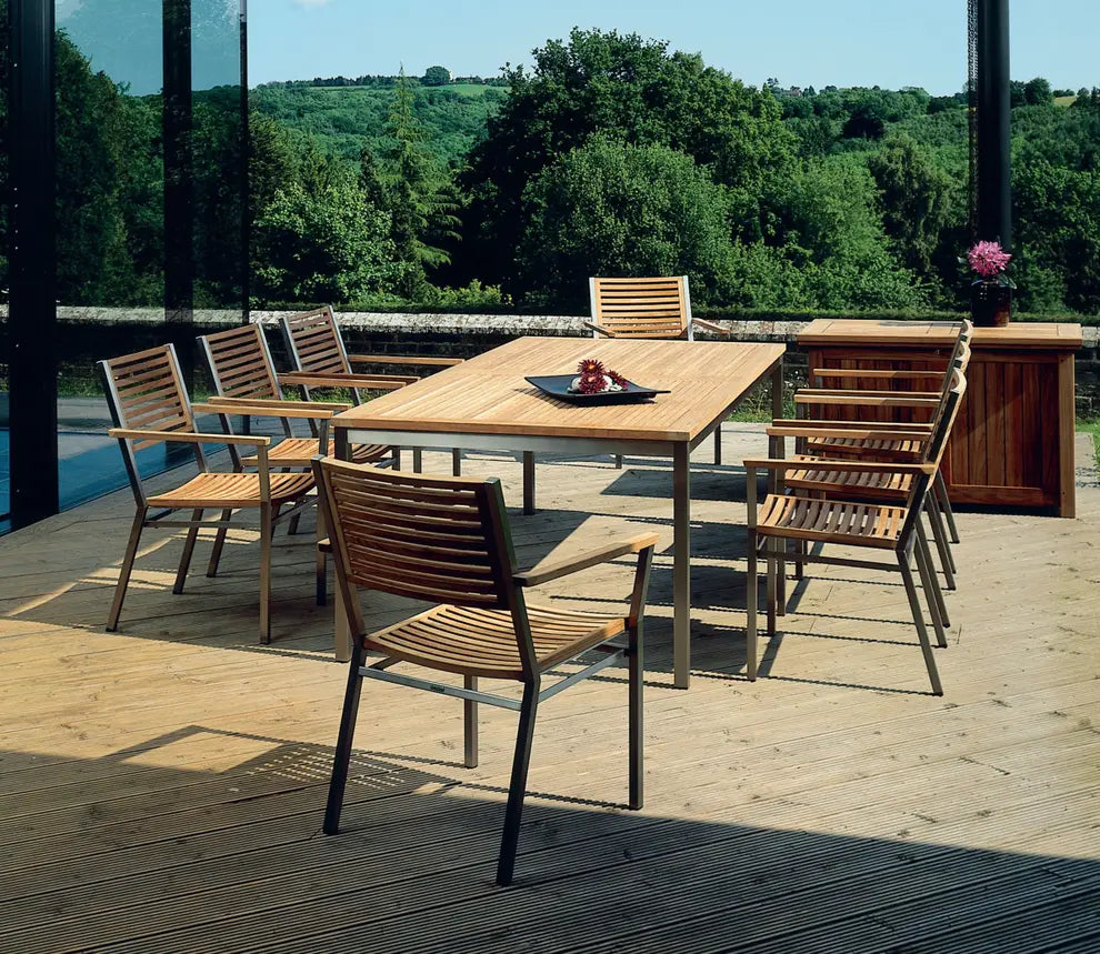 Barlow Tyrie Equinox Dining Table 220 Rectangular Teak Top