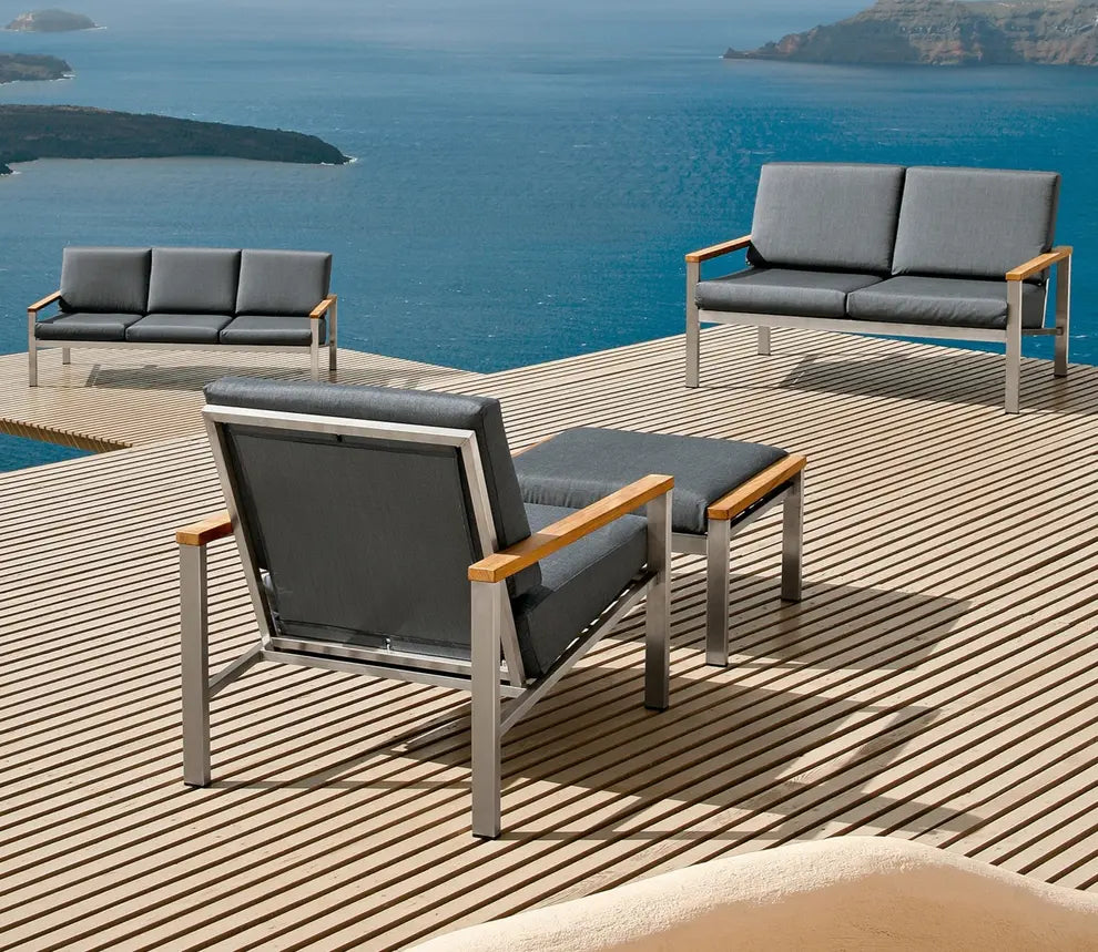 Barlow Tyrie Equinox Occasional Deep Seating Two-Seater Settee