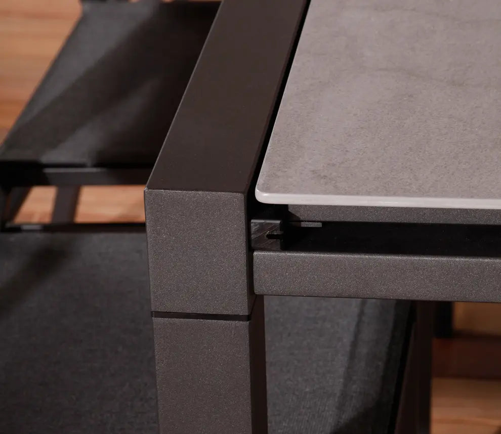 Barlow Tyrie Equinox Dining Table 100 Square - Powder Coated