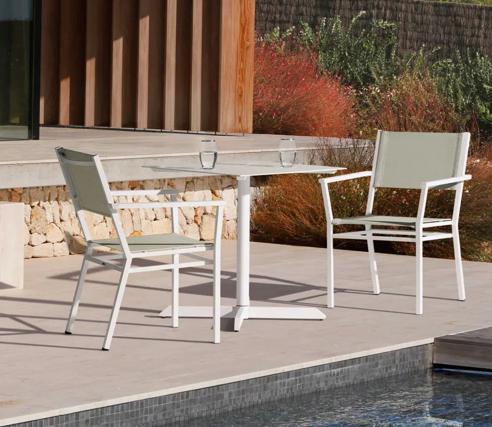 Barlow Tyrie Equinox Dining Pedestal Table 70 Square