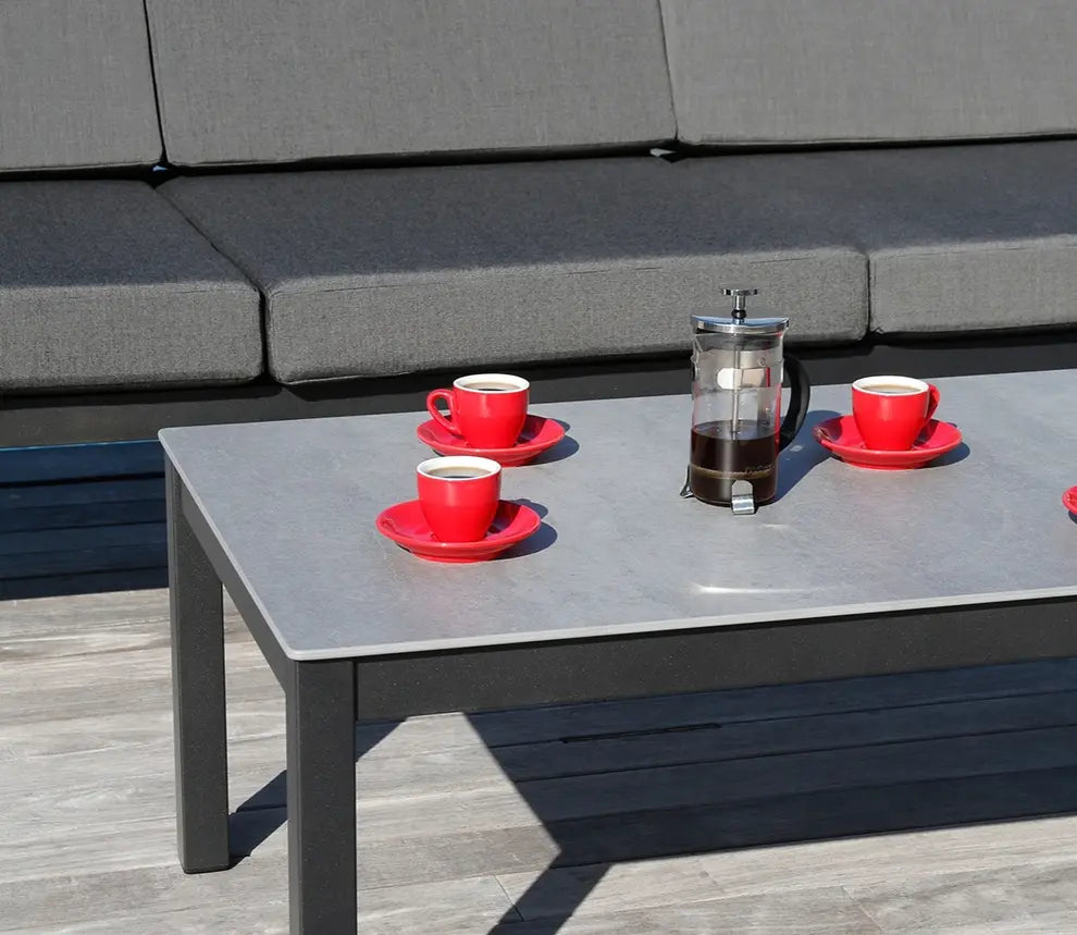 Barlow Tyrie Equinox Occasional Deep Seating Three-Seater Settee - Powder Coated