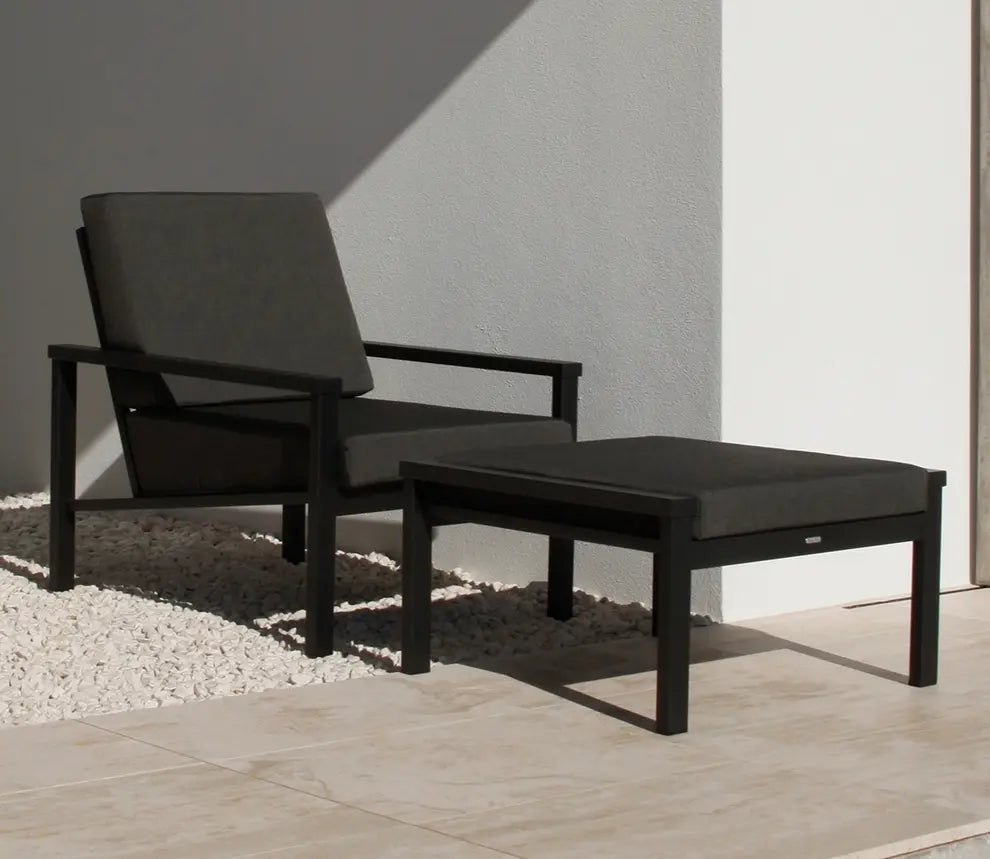 Barlow Tyrie Equinox Occasional Deep Seating Ottoman - Powder Coated