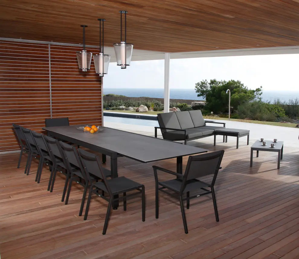 Barlow Tyrie Equinox Dining Extending Table 360 Rectangular - Powder Coated