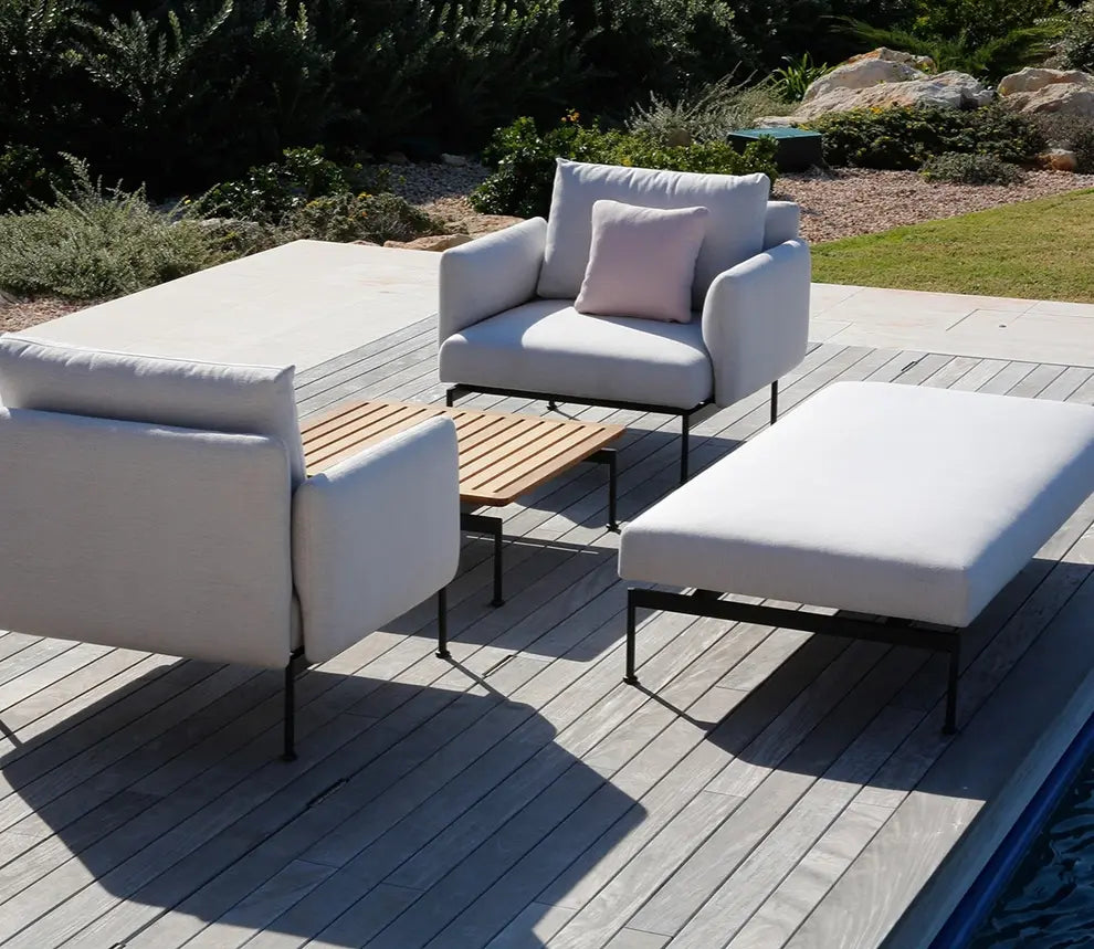 Barlow Tyrie Layout Deep Seating Double Ottoman