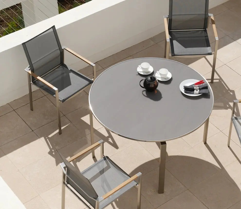 Barlow Tyrie Mercury Dining Table 120 Ø Circular