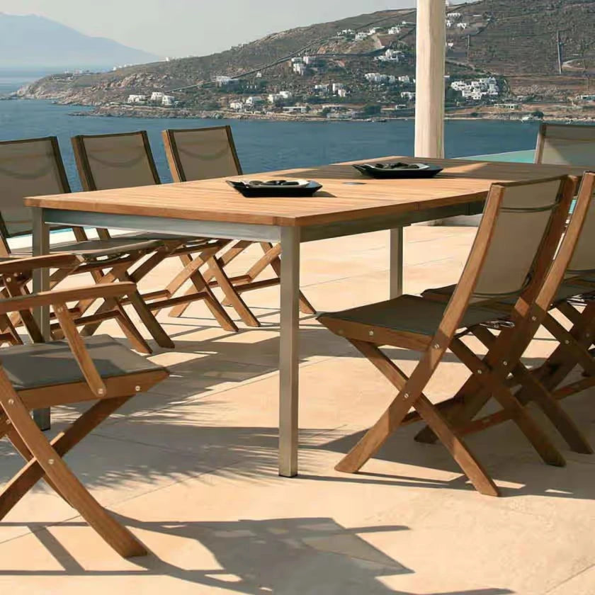 Barlow Tyrie Equinox Dining Extending Table 230 Rectangular Teak Top