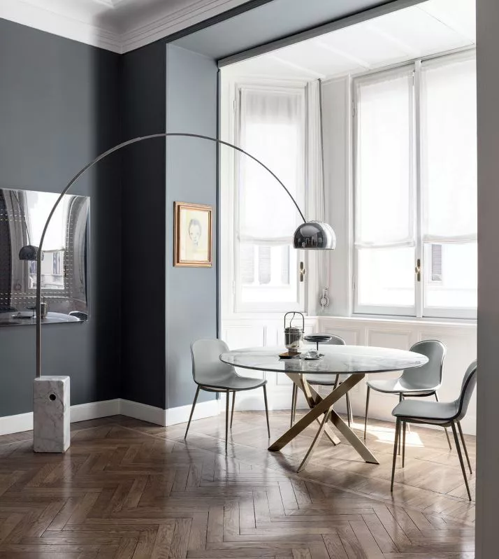 Bontempi Casa Barone 01.59 Elliptical Fix Dining Table