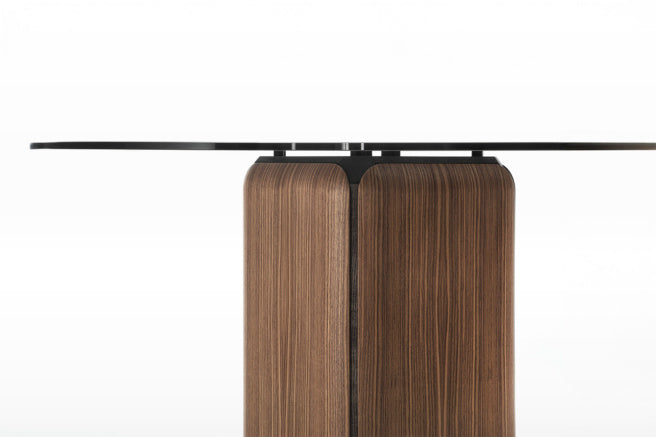 Porada Bay Glass Round Dining Table