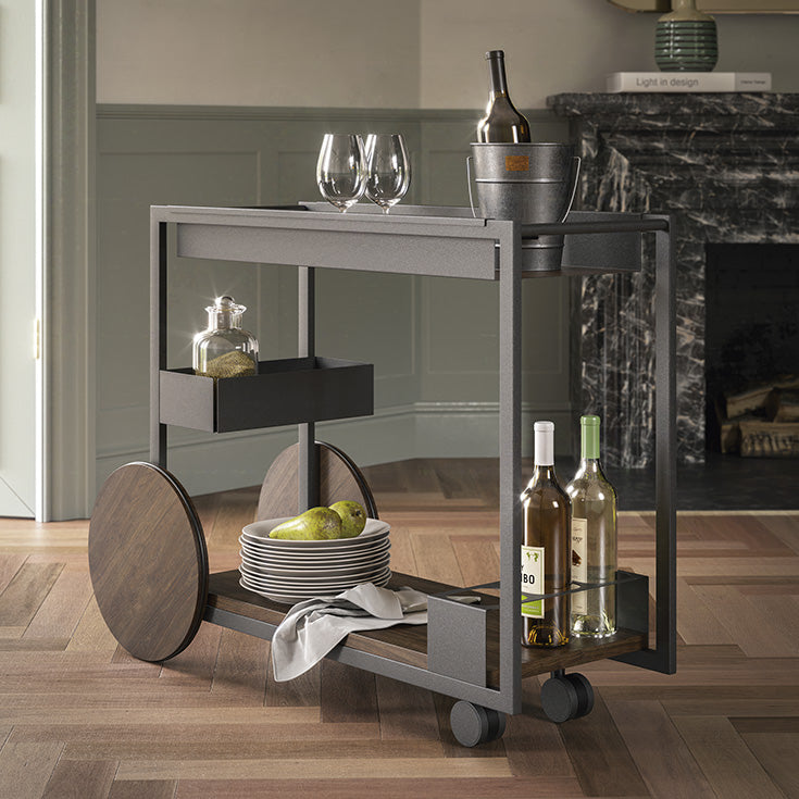 Cattelan Italia Brandy Open Showcase In Clear Glass