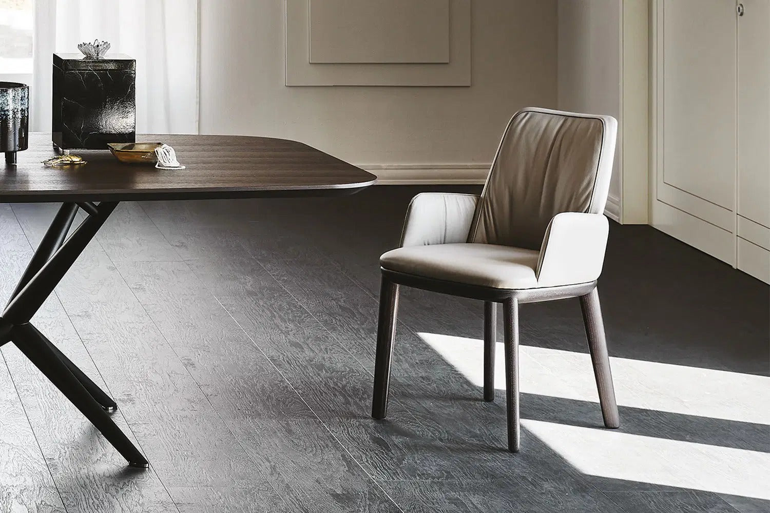 Cattelan Italia Belinda Dining Armchair – Fabric, Micro Nubuk & Synthetic Leather