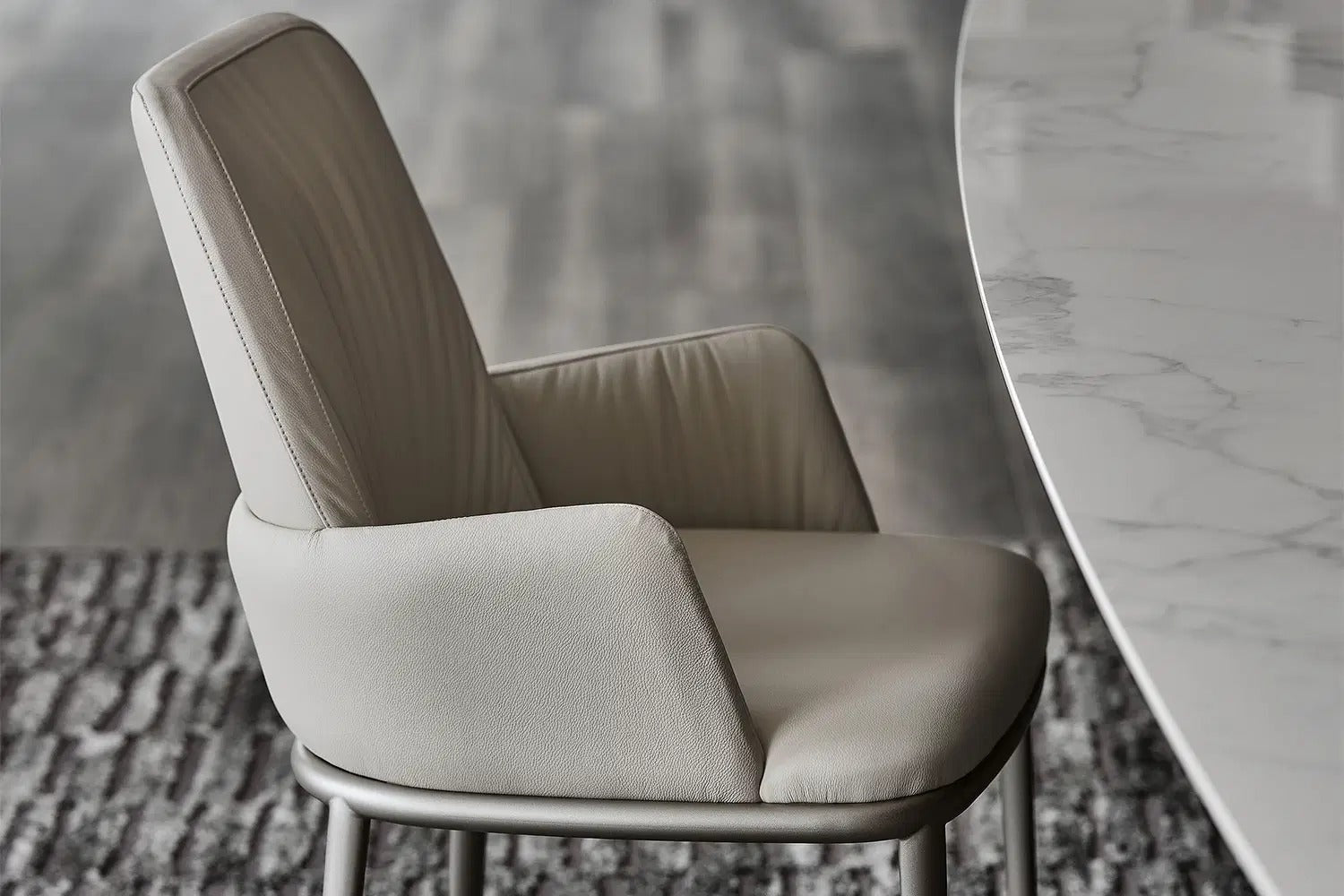 Cattelan Italia Belinda ML Dining Armchair – Fabric, Micro Nubuk & Synthetic Leather