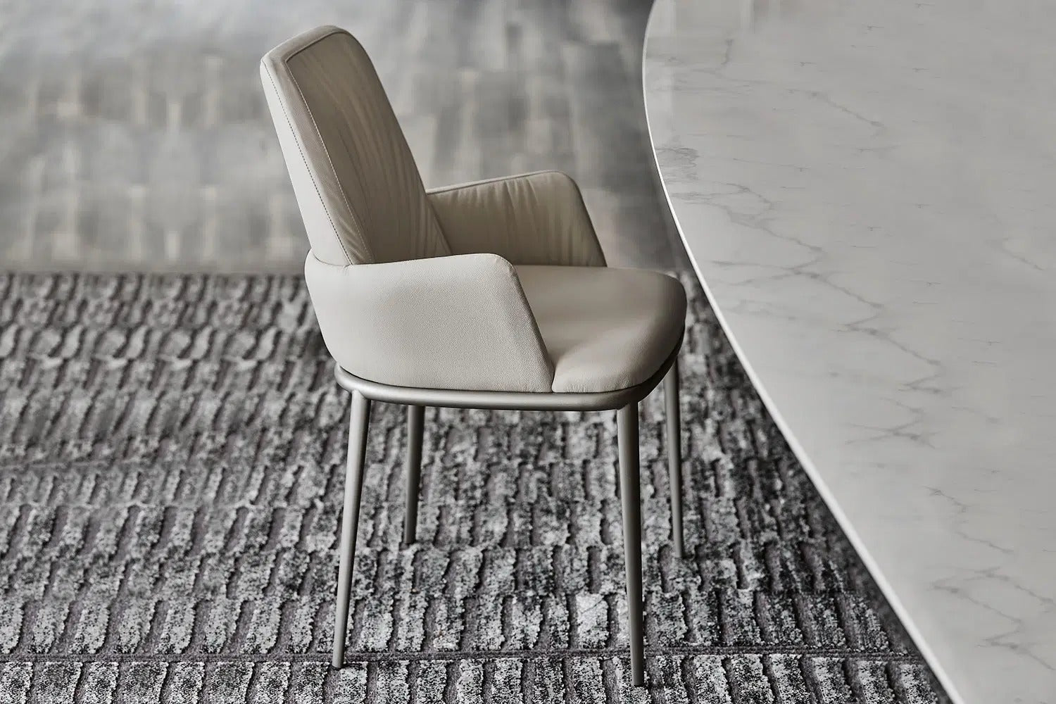 Cattelan Italia Belinda ML Dining Armchair – Fabric, Micro Nubuk & Synthetic Leather