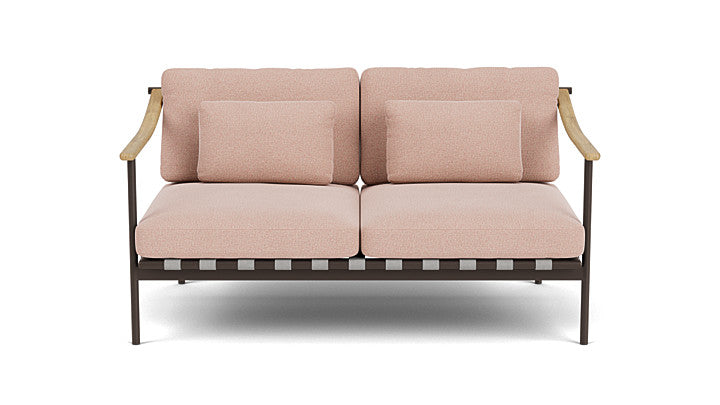 Barlow Tyrie Around Deep Seating Double Lounge Sofa with Teak Arms