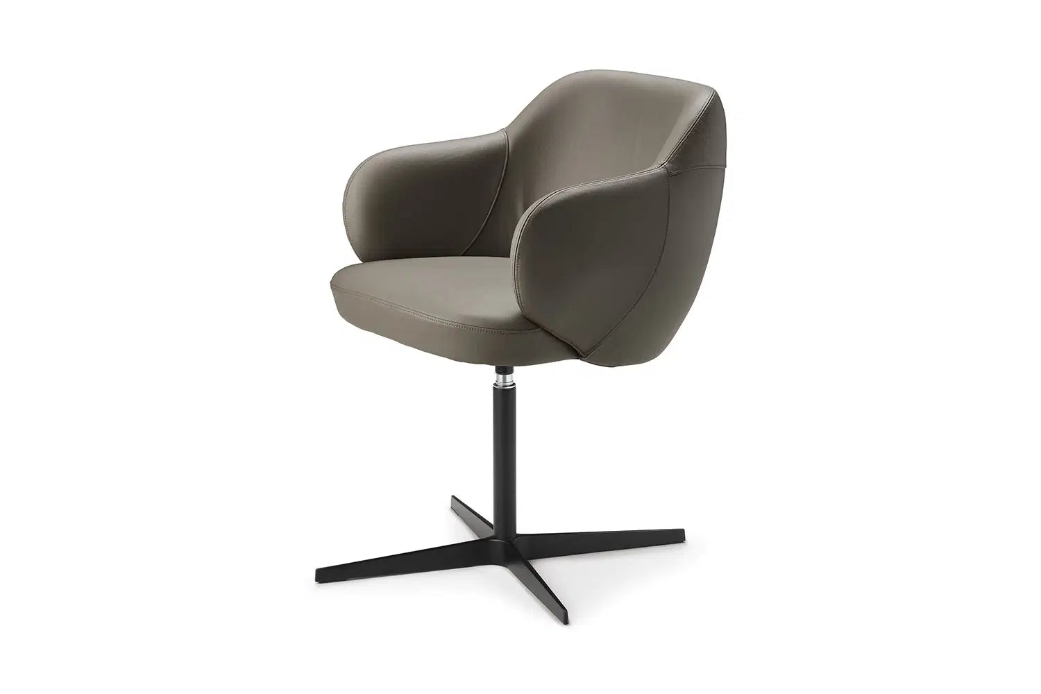 Cattelan Italia Bombè X Swivel Dining Armchair – Fabric & Synthetic Leather