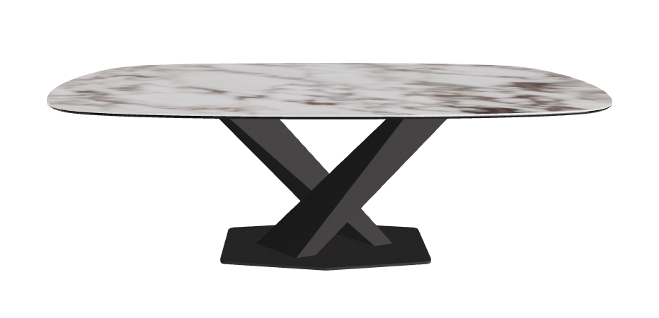 Cattelan Italia Stratos Keramik Biscuit Shaped Dining Table – 200x120x75h