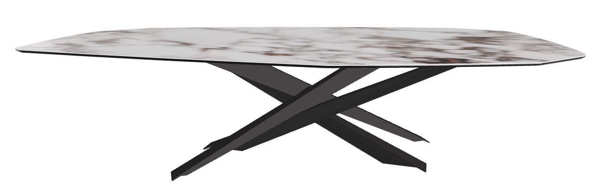 300x130x74.5h Polygon Shaped_Breccia_Black Embossed