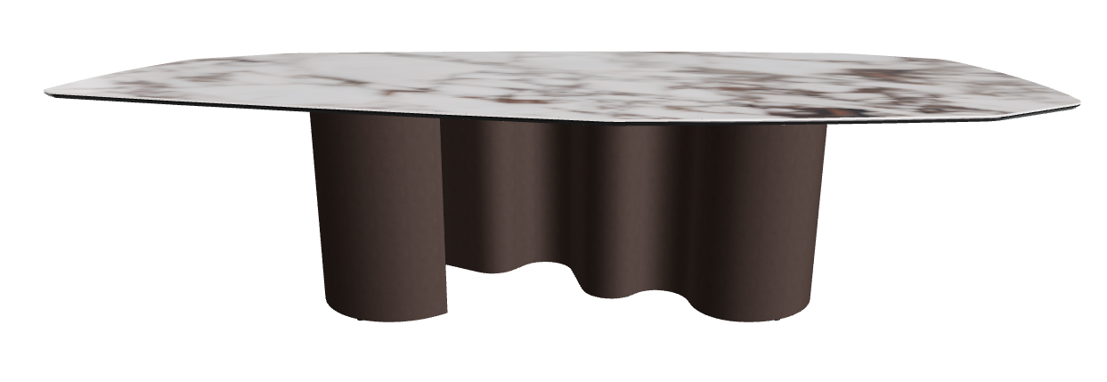 300x130x74h Polygon Shaped_Breccia_Bronze Embossed