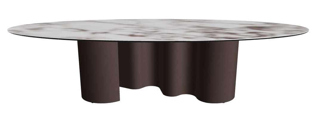 300x150x74h Oval Shaped_Breccia_Bronze Embossed