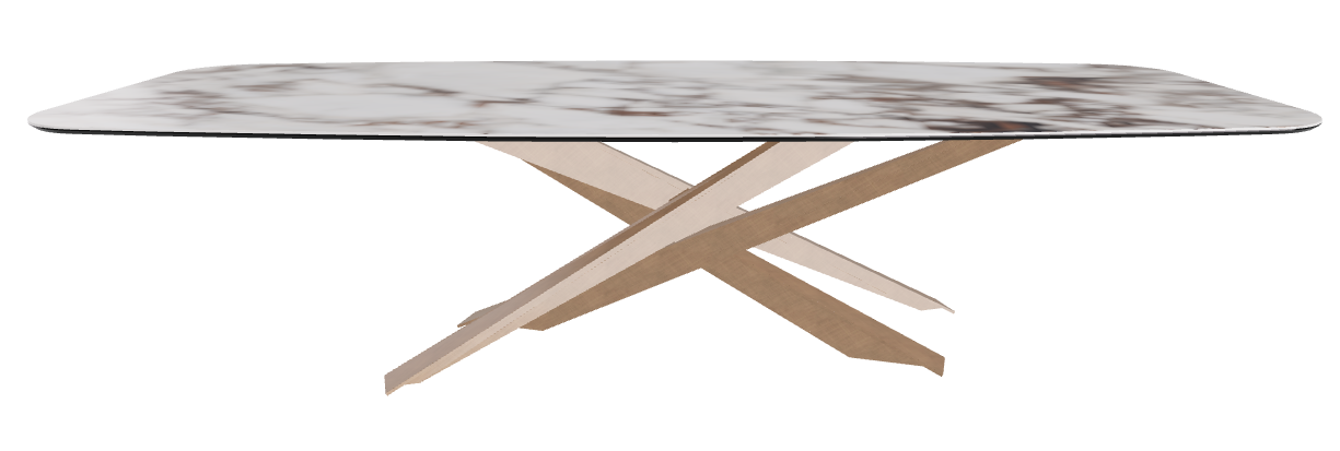 300x120x74.5h Barrel Shaped_Breccia_Brushed Bronze