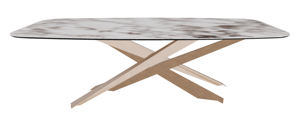 240x120x74.5h Barrel Shaped_Breccia_Brushed Bronze