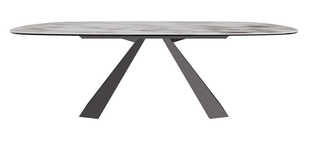 Cattelan Italia Eliot Keramik Biscuit Shaped Dining Table – 220x120x73h