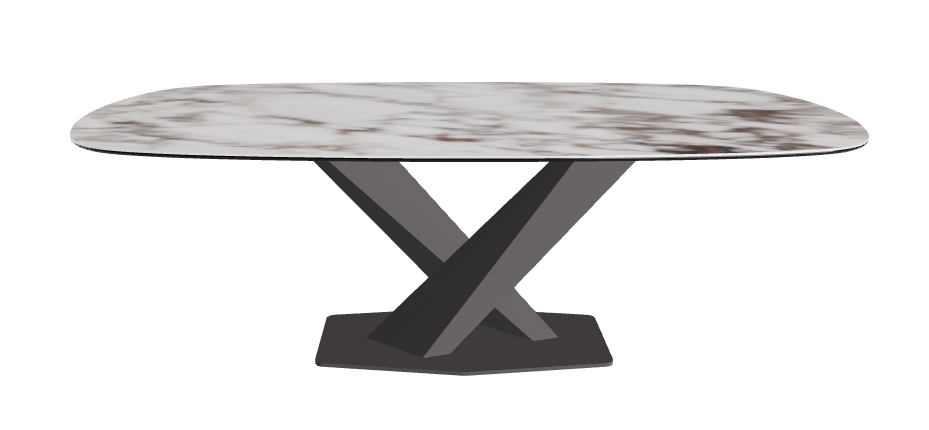 Cattelan Italia Stratos Keramik Biscuit Shaped Dining Table – 200x120x75h