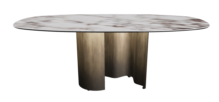 200x100x74h Bisuit Shaped_Breccia_Oxy Brass