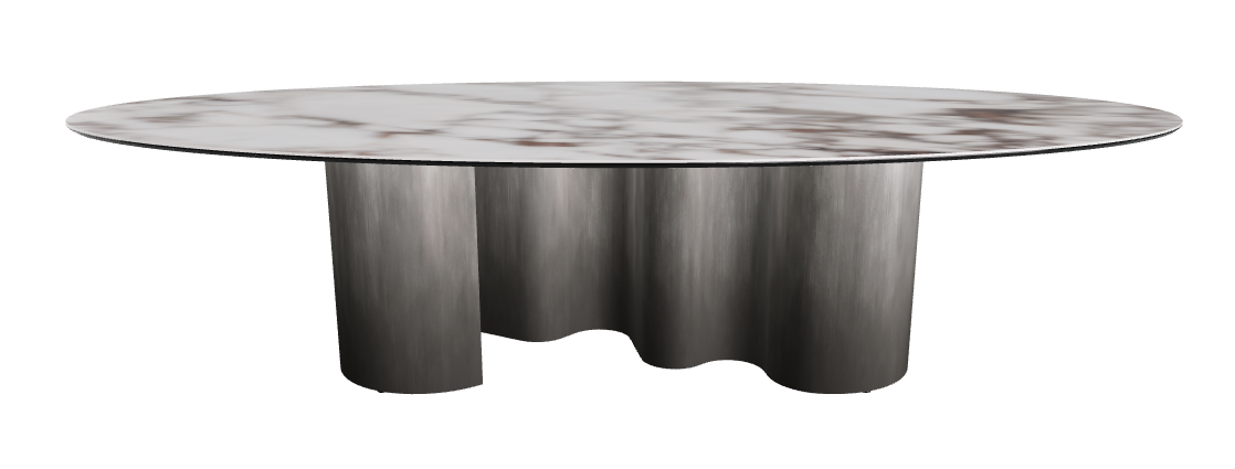 300x150x74h Oval Shaped_Breccia_Oxy Grey