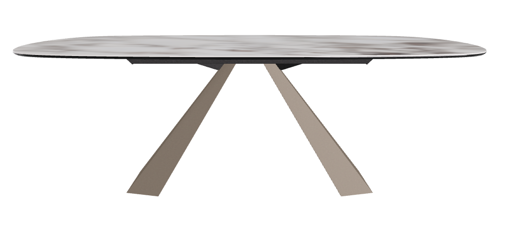 Cattelan Italia Eliot Keramik Biscuit Shaped Dining Table – 220x120x73h