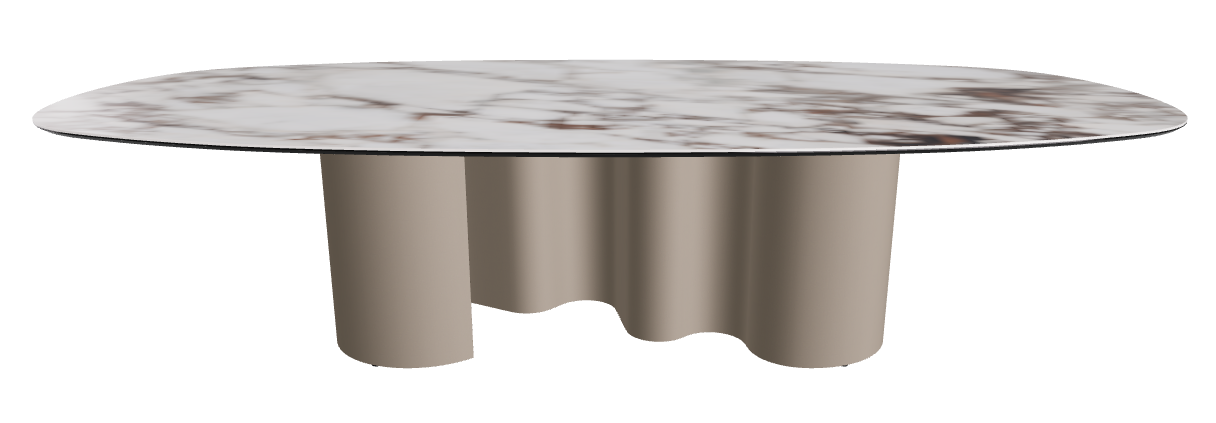 300x150x74h Biscuit Shaped_Breccia_Titanium Embossed