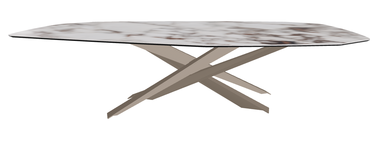 300x130x74.5h Polygon Shaped_Breccia_Titanium Embossed