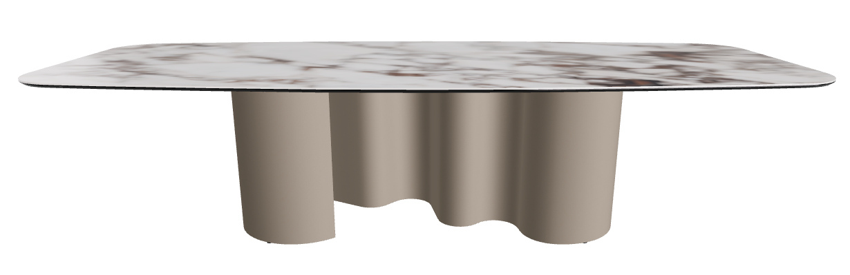 300x120x74h Barrel Shaped_Breccia_Titanium Embossed