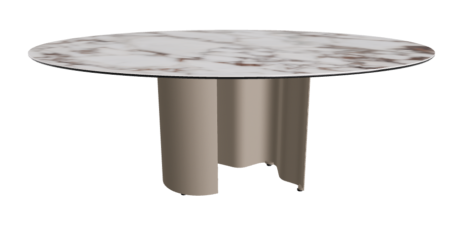 200x120x74h Oval Shaped_Breccia_Titanium Embossed