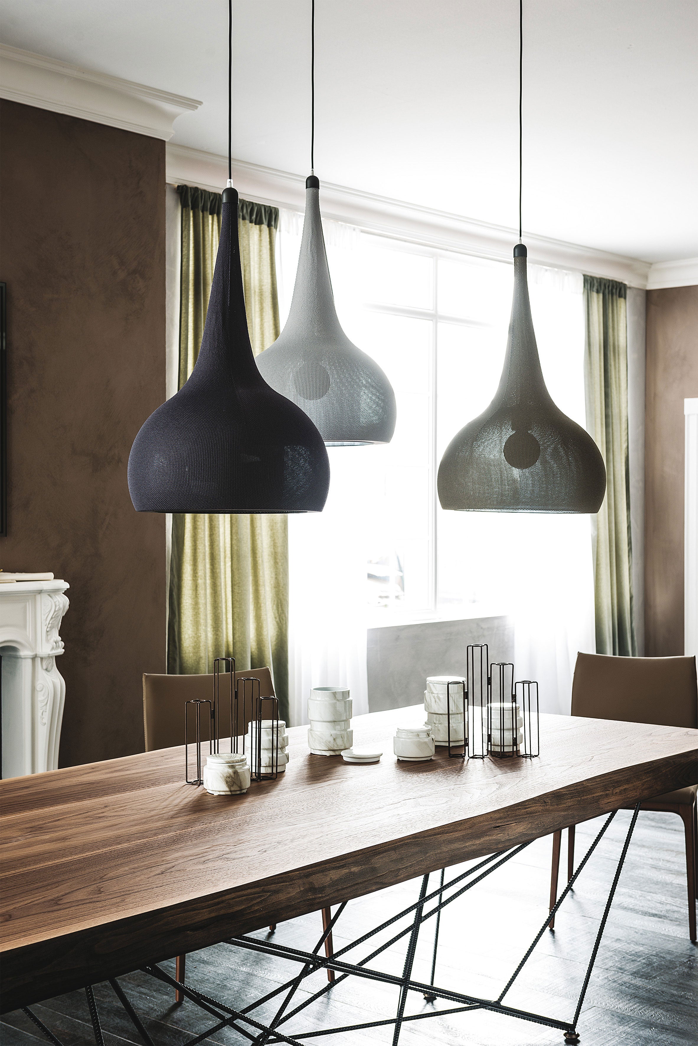 cattelan italia byblos Ceiling Lamp with Methacrylate Frame